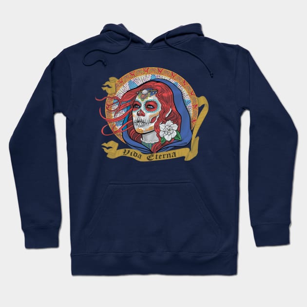 Red Catrina Hoodie by AyotaIllustration